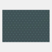 星模様ターコイズ ラッピングペーパーシート (正面)