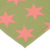 星模様トレンドカラーグリーンサンゴ テーブルクロス (アングル)