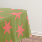 星模様トレンドカラーグリーンサンゴ テーブルクロス (インサイチュ)