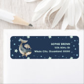 星模様ネイビーブルー差出人住所 ラベル (インサイチュ)