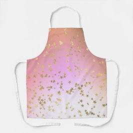 星模様ピープルパープル金ゴールド勾配 エプロン