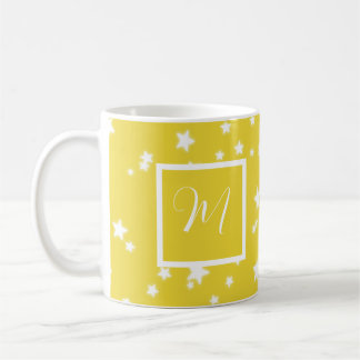 星模様モノグラム コーヒーマグカップ