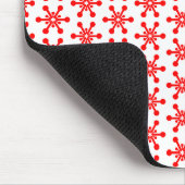 星模様 – 白の赤 マウスパッド (コーナー)