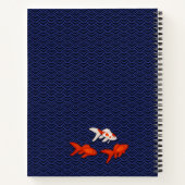 星海波の金魚をカスタマイズ可日本の能 ノートブック (裏面)