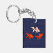 星海波型の金魚ファンテール日本の キーホルダー (正面左)