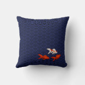 星海波型の金魚ファンテール日本の クッション (裏面)