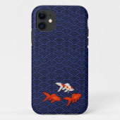 星海波型の金魚ファンテール日本の Case-Mate iPhoneケース (裏面)