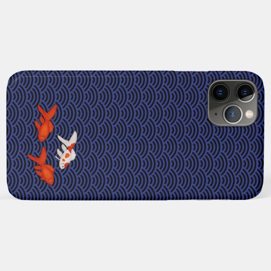 星海波型の金魚ファンテール日本の Case-Mate iPhoneケース (裏面(横))