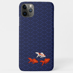 星海波型の金魚ファンテール日本の iPhone 11 PRO MAXケース