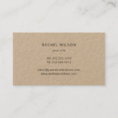 星状まつげ素朴クラフト化粧 名刺 (裏面)