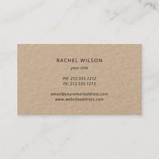 星状まつげ素朴クラフト化粧 名刺 (裏面)