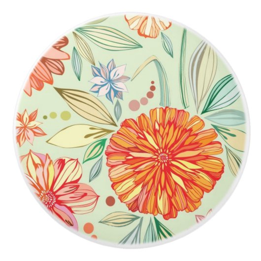 星状体が付いているパターン セラミックノブ (正面)