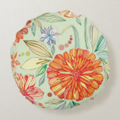 星状体が付いているパターン ラウンドクッション (裏面)