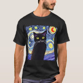 星猫ナイトTシャツ Tシャツ (正面)