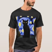 星猫ナイトTシャツ Tシャツ (正面)