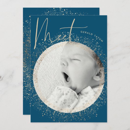 星生まれ |写真生まれたばかりの誕生 (正面/裏面)