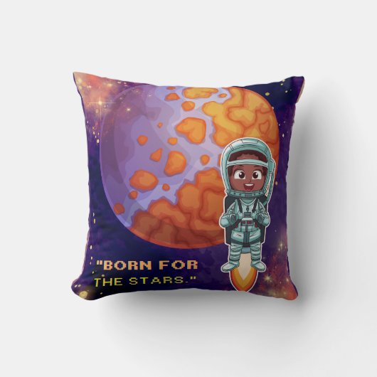 星生まれ、宇宙飛行士 クッション (正面)