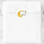 星白熱［赤熱］光を放つで月を照らす ラウンドシール (バッグ)