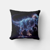 星白熱［赤熱］光を放つのように漂う恐竜 クッション (正面)