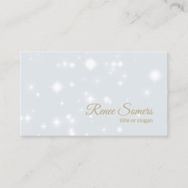 星白熱［赤熱］光を放つライトブルー 名刺