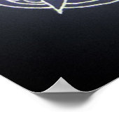 星白熱［赤熱］光を放つ ポスター (角)