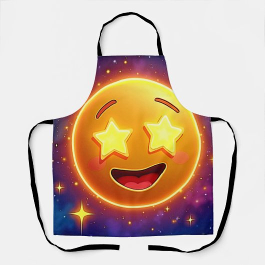星目絵文字の喜び エプロン (正面)