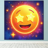 星目絵文字の喜び キャンバスプリント (インサイチュ (ウッドフロア))