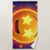 星目絵文字の喜び ビーチタオル (正面)