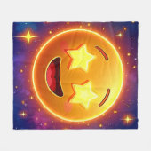星目絵文字の喜び フリースブランケット (正面(横))