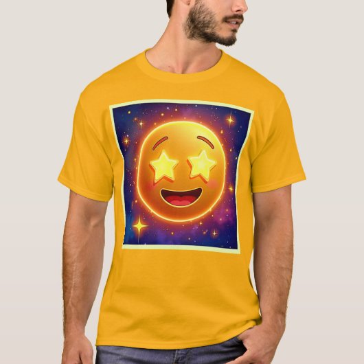 星目絵文字の喜び Tシャツ (正面)