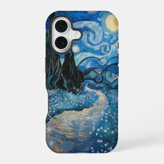 星空が咲く夜 iPhone 16ケース (裏面)