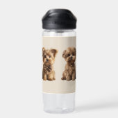 🐶星空が背景のかわいい犬たち✨ ウォーターボトル (背面)