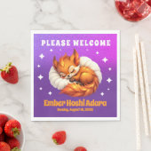 星空で眠るかわいい子狐 スタンダードランチョンナプキン (インサイチュ)