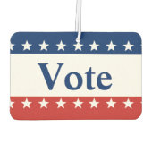 星空で赤と青の愛国心を投票 カーエアーフレッシュナー (裏面)