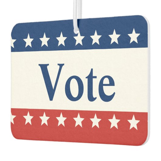 星空で赤と青の愛国心を投票 カーエアーフレッシュナー (左)