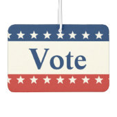 星空で赤と青の愛国心を投票 カーエアーフレッシュナー (正面)