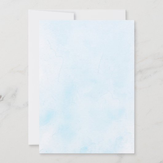 星空と月の上の男の赤ちゃんシャワー 招待状 (裏面)