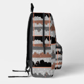 星空と木々の抽象芸術 プリントバックパック (左)