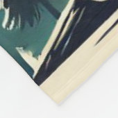 星空と様式化された森のエルク フリースブランケット (角)