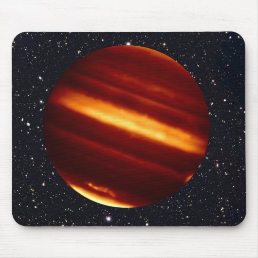 星空と赤外光の惑星ジュピター マウスパッド (正面)