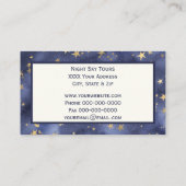 星空と金ゴールド星 名刺 (裏面)