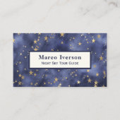 星空と金ゴールド星 名刺 (正面)