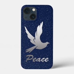 星空に対するシルバーグレーの平和 iPhone 13 MINIケース