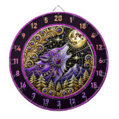 星空に対するパープルウルフ ダーツボード (正面)