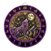 星空に対するパープルウルフ ダーツボード (正面)