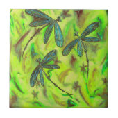 星空に浮かぶトンボ タイル (正面)