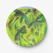 星空に浮かぶトンボ ペーパープレート (正面)