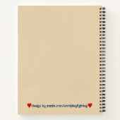 星空に浮かぶハート型の月 ノートブック (裏面)