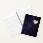 星空に浮かぶハート型の月 ノートブック (内部)