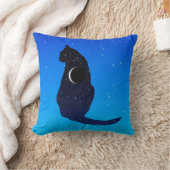 星空に浮かぶ宇宙猫 クッション (ブランケット)